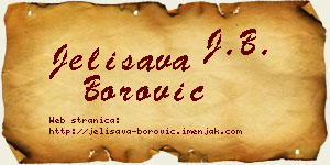 Jelisava Borović vizit kartica